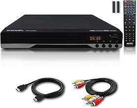 Roxel RDP-S600 DVD Player with HDMI Cable and RCA Cable Included - Multi Region - USB Port - Remote Control - Full HD - Stop Resume Function - CD Player - HDMI and RCA Port
