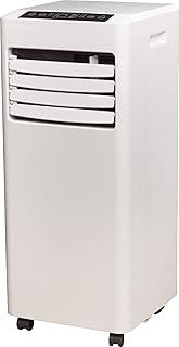 Prem-I-Air 4-in-1 Portable Air Conditioner 8000 BTU with Remote Control, 24 Hour Timer, Two Window Venting Kits. Dehumidifier. Powerful Rapid Cooling, Cooler Unit, Class A Energy Efficiency Rating