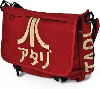 Meroncourt BIO-MB221005ATA Messenger Bag with Japanese Logo, Red (Crimson Red)