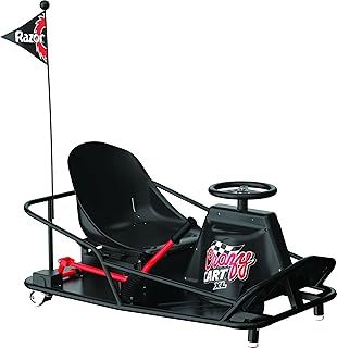 Razor Crazy Cart XL - Electric Go Kart for Adults 16+, As Seen on BTCC, 360° Steering, 14 mph Max Speed & 40 Minute Ride Time, Up to 9 Mile Range, Drift Cart with 36V 12Ah Battery - Black