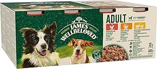 James Wellbeloved Adult Turkey, Lamb and Chicken in Loaf 12 Cans, Hypoallergenic Wet Dog Food, Pack of 1 (12 x 400 g)