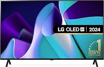 LG OLED65B42LA 65-Inch 4K UHD Smart TV, (α8 AI Processor, Dolby Atmos, Freeview Play and Amazon Alexa, 120Hz), Black [Model 2024]