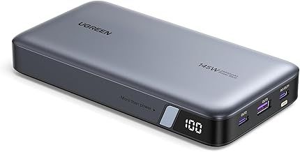 UGREEN Nexode 140W 25000mAh Laptop Power Bank Fast Charging Portable Charger with 3 Ports USB C Power Bank Battery Pack Compatible with Dell, HP, ASUS, iPad, iPhone 16, Galaxy S24/S23, AirPods, etc