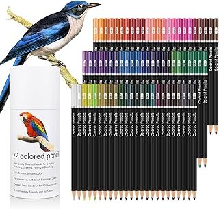 SEANTUA 72 Coloured Pencils Set for Adult, Quality Soft Core, Oil Based Colouring Pencils for Artists,Professional Drawing Pencils Art Supplies, Colour Pencil for Adults Kids