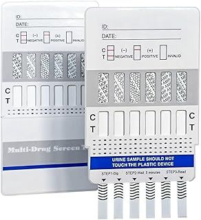 One Step: 5 x Drug Test Kits Urine 10 in 1 Panel Kit - Tests for Heroin, Opiates, Cannabis, Cocaine, Speed and more