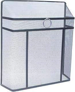 Fire Vida Octon Spark Fire Guard, Black & Chrome Ring, 28 Inch Freestanding