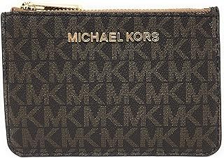 Michael Kors Jet Set Travel Small Zip Pouch with ID Card Holder - PVC Coated Twill