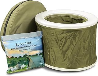 Bivvy Loo Camping Toilet - Portable, Folds Away Flat - Supports Over 150kg (Green)