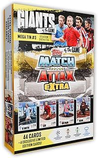 Topps Match Attax Extra 2025 - Mega Tin #3 - Giants of the Game! 48 cards including 4 exclusive Giants of the Game LE cards. Look out for relic cards inside lucky tins!