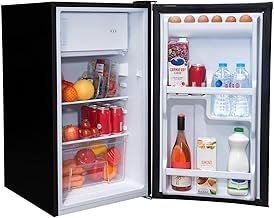 SIA LFIBL 83L Black Freestanding Under Counter Fridge with 3* Ice Box, E Rated, Interior Light, Removable Shelves, 2 Year Parts & Labour Guarantee