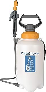 HOZELOCK - Pressure Sprayer Portashower 7L : Ideal for Outdoor Leisure and Gardening Needs (Camping, Caravanning, Cleaning Dogs), Supplied with Shower Spray Head & Carry Strap [4140A0000]