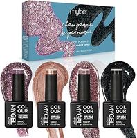 Mylee Gel Nail Polish Quad Colour Set 4x10ml [Champagne Supernova] UV/LED Soak-Off Nail Art Manicure Pedicure for Professional, Salon & Home Use - Long Lasting & Easy to Apply