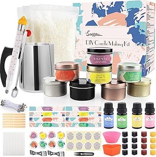 Candle Making Kit for Adults, Soy Wax for Candle Making Supplies, with Wax Melt Pot, Candle Jar, Dye and Scented, Full DIY Candle Kit for Beginners