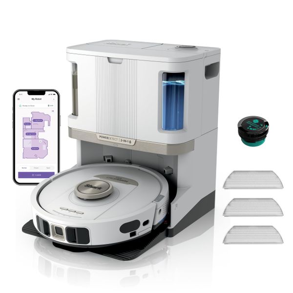 Shark PowerDetect Robot Vacuum and Mop - 3D LiDAR Navigation - White