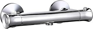 Chrome Thermostatic Bar Shower Mixer Valve Modern, Hot & Cold Water Mixer Constant Temperature Control for Bathroom