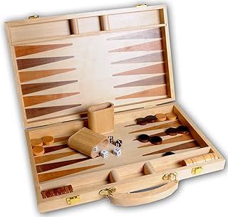 250536 - Inlaid Wooden Game Backgammon Set 15"