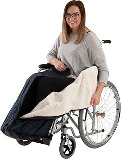 Drive Medical Navy Blue Waterproof Wheelchair Cosy with Thick Fleece Lining