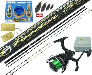 Feeder Carp Fishing kit Quiver Tip Rod Reel Combo Ledgering Tackle Set Twin Tip