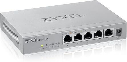 Zyxel 5-Port 2.5G Multi-Gigabit Unmanaged Switch for Home Entertainment or SOHO Network [MG-105]