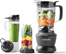 nutribullet Hot & Cold Blender Combo - Charcoal Grey - 3 Pre-Programmed Smart Cycles & 2 Pulse & Extract Functions - Blend Fruit, Ice & Nuts - 1.8L Capacity - 1200W Base with 3 Cups & 2 Flip-Top Lids
