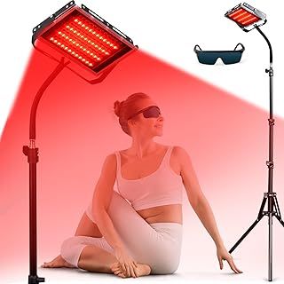 Red Light Therapy for Body, Red Infrared Light Therapy Lamps with Stand, Led 660nm Red Light-Therapy& 850nm Infrared Light Device with Eyes Protection
