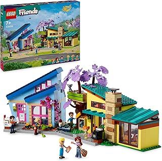 LEGO Friends Olly and Paisley's Family Houses, Toy Dolls House Set for 7 Plus Year Old Girls, Boys & Kids with Mini-Doll Characters, Accessories and Pet Toys for Role Play, Birthday Gifts 42620