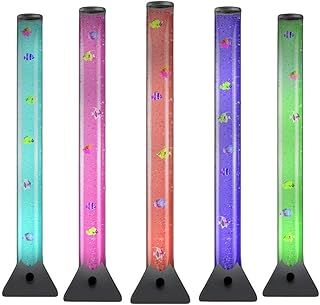 100cm Colour Changing Sensory Bubble Lamp with Plastic Fish
