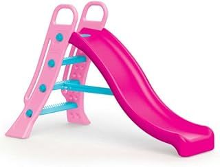 Big Garden Slide With Water Feature For Children From 2 Years 2 in 1 Large Light Pink Ladder and Bright Pink Slope Freestanding Slide for Kids Indoor & Outdoor Play Equipment For Children Kids