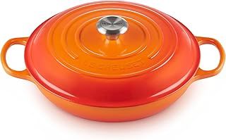 Le Creuset Signature Enamelled Cast Iron Shallow Casserole Dish With Lid, 30 cm, 3.2 Litres, Volcanic, 21180300902430