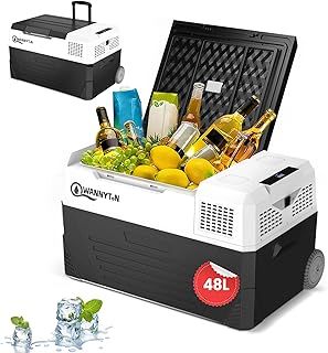 Car Fridge 48 L, Portable Cooler for Home and Vehicles, with Wheels and Handles, with AC/DC Cable, 12/24/100-240V