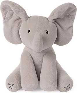 Official Baby GUND Flappy the Elephant, Interactive and Musical Cuddly Plush 12-Inch Stuffed Snuggly Peek-a-Boo Teddy GiftFluffy Animal Themed Soft Toy for Newborn Boys and Girls Aged 0-12 Months