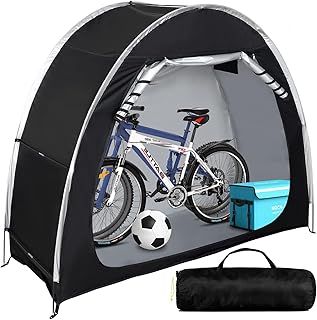 Bike Cover Storage Heavy Duty Storage Tent Outdoor Portable Bicycle Tent PU4000 Waterproof Cloth Durable 210D Oxford Fabric,Protect Against Wind, Rain, Snow, Dust W/Travel Bag