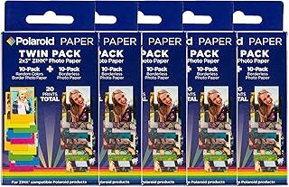 Polaroid POLZ2X350 2x3 inch Premium Zink Photo Paper (Pack of 50), white