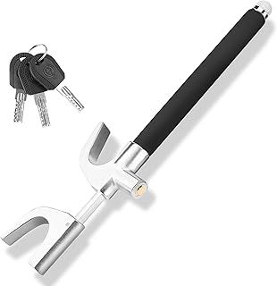 Turnart Steering Wheel Lock Universal Anti-Theft Device Retractable Steering Lock with 3 Keys for Auto/Truck/SUV/Van (Black)