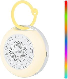 Zello | Portable Pro Max White Noise Machine | 30 Sounds | 55+ Hours Battery Life | 7 Colour Night Light | Child Lock | Sleep Timer | USB Rechargeable | Baby Sleep Aid | Sleep Sound Machine