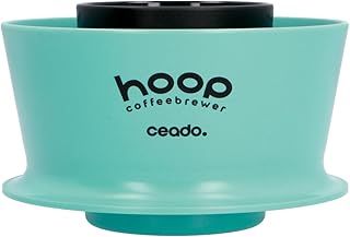 Hoop Coffee Brewer – Award Winning Radial Infusion Brewer, Effortless Full-Bodied Extraction with No-Bypass – Manual Drip Coffee Maker for Home Café Restaurant Camping, Aquamarine
