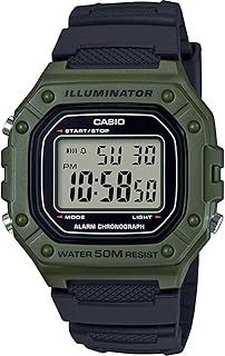 Casio Men's W-218H-1AVCF Classic Digital Display Quartz Black Watch
