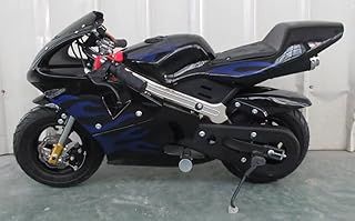 Mini Pocket Motorcycle Flame BLUE Bike Sports Moto Racer - Off Road - 49cc Petrol 2 Stroke