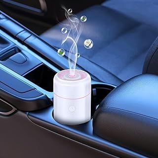 Essential Oil Diffusers Car Air Fresheners,100ml Multifunctional Car Diffuser, Reusable Car Air Diffuser with 7 Color Lights, Auto off Car Diffuser Air Freshener for Car Bedroom Office