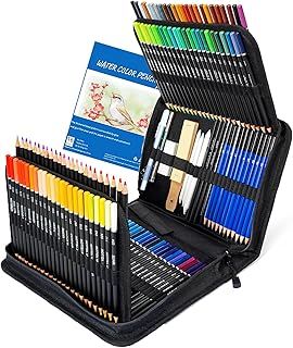 146Pcs Drawing and Sketching Colored Pencils Set, Art Supplies Include Sketch Charcoal Colored Metallic Watercolor Graphite Mark Pencils, Professional Drawing kit and Sketchbook for Artists Adult