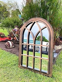 Marissa's Garden & Gift - Bronze with black touch Outdoor/Indoor lightweight any weather mirror 76cm x 51cm x 4cm