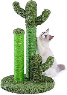 PAWZ Road Cactus Scratching Posts, Creative Cat Tree design, 3 Posts in 1 Set, Green, L 68.5cm