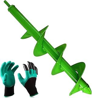 40cm x 10cm Garden Auger Drill Bit for Planting, Fence Post Auger Hole Digger, Bulb Planter Tool, Used to Dirt/Hard Soil/Clay for 10mm Hex Driver Drill