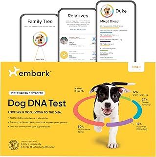 Embark Breed Identification Kit | Most Accurate Dog DNA Test | Test 350+ Dog Breeds | Breed ID Kit with Ancestry & Family Tree