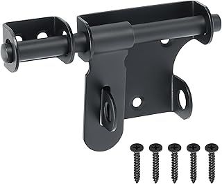 SAYAYO Gate Bolt Garden Gate Latch Lock for Wooden Gates Heavy Duty Garden Shed Locks Sliding Bolt Lock Outdoor Stainless Steel Black