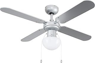 MiniSun | 42" Modern 4 Blade Ceiling Fan with Frosted Opal Glass Light Shade | Ceiling Fans with Lamps, Home Décor & Improvement Essential