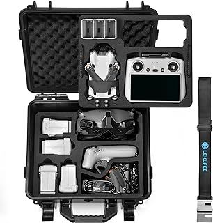 Waterproof Hard Case for DJI Mini 4 Pro,DJI Mini 3 Pro,Mini 3 Drone,DJI RC 2/RC N2/N1,DJI Goggles 3(NOT for Goggles N3)/2/Integra,DJI RC Motion 2/3 and Accessories(Case Only)