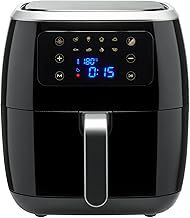 Amazon Basics 6 litre Air Fryer with Digital Touchscreen and 8 Cooking Presets, Black