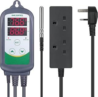 Inkbird ITC-308 Temperature Controller Digital Thermostat for Home Brew Greenhouse Heater Heat Mat Tube Heater Reptile Vivarium