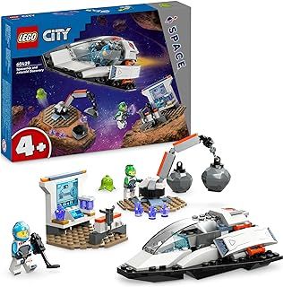 LEGO City Spaceship and Asteroid Discovery Set, Space Station Toy for 4 Plus Year Old Boys & Girls, with an Alien Figure and 2 Astronaut Minifigures for Pretend Play, Gift for Preschool Kids 60429